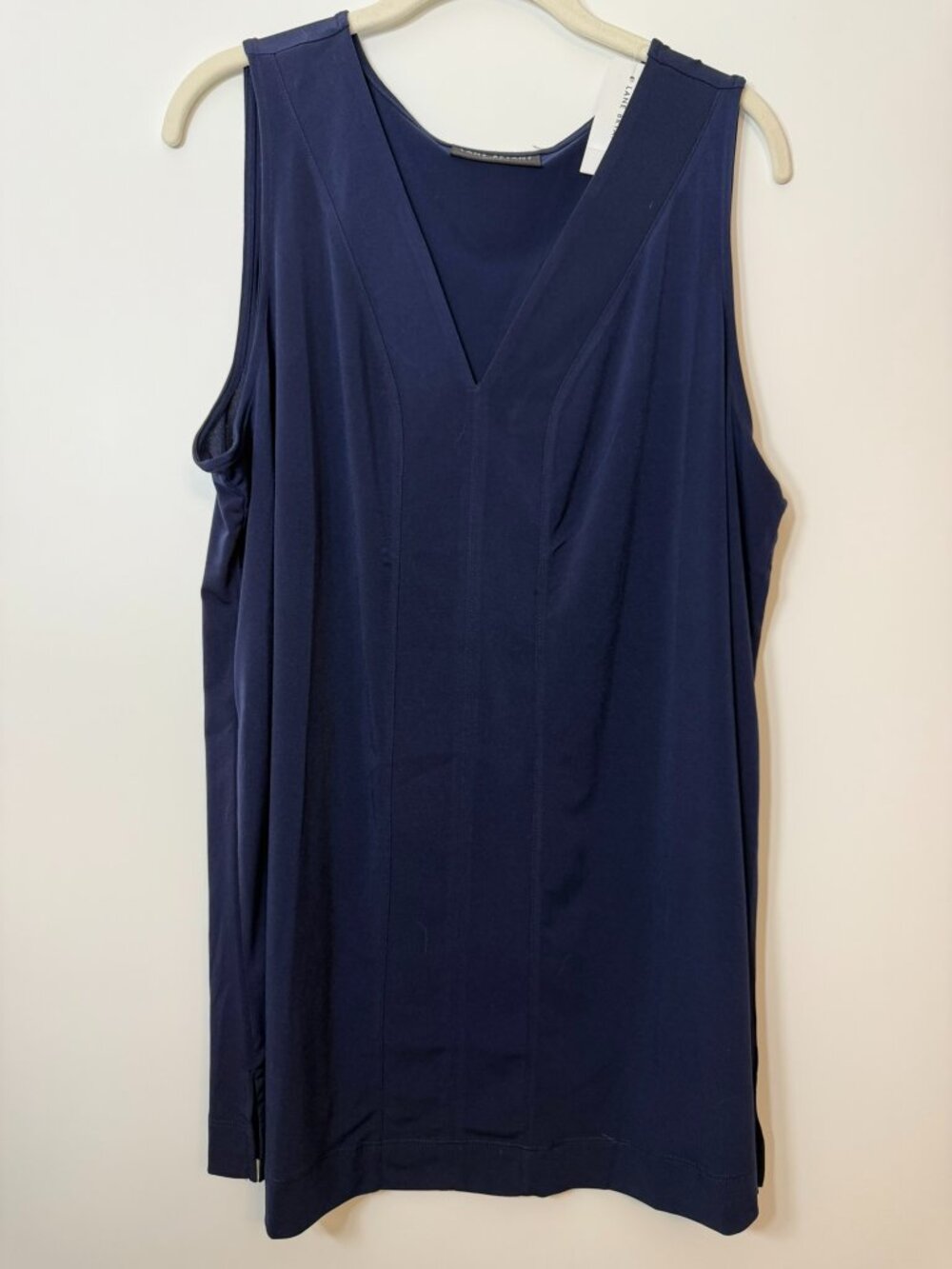 New! Lane Bryant Tank Blouse Workwear Shell Style Top Plus 18/20 Navy Blue Vneck